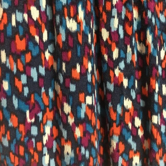 FOSSIL Multi Color Print Tiered Maxi Dress Dotted Brushstroke Size XS XSMALL - Picture 9 of 15